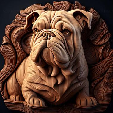 3D model Bulldog campeiro dog (STL)